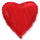 Фольгированный шар (9''/23 см) Мини-сердце, Красный, 1 шт.